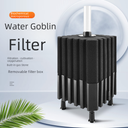 Fish tank water goblin filter oxygen increase suction defecation anti-air lift small oxygen pump built-in filter box Square Water Goblin