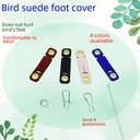 Bird's foot ring does not hurt the foot Starling parrot foot buckle open ring live buckle cow Shriu tiger skin velvet skin foot cover bird supplies