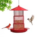 outdoor hanging squirrel-proof multi-layer hummingbird feeder iron bird feeder factory