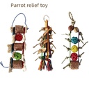 Xuan Feng Parrot Toy Peony Small Bird Rattan Ball Grass Ball Corncob Bite String Wooden Bite Beak Grinding Pet Supplies