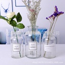 北欧小棕瓶ins风家居客厅装饰花瓶摆件饰品透明水培玻璃花瓶