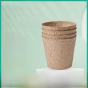 Disposable pulp seedling cup thickened round Cup seed germination basin factory direct gardening pulp Cup