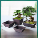 square rectangular imitation purple sand flowerpot fleshy flowerpot bonsai pot small potted plastic flowerpot