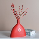 Happy housewarming red fruit floral decoration wedding happy word lucky word vase desktop furnishings opening house gifts