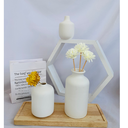 ins风陶瓷小花瓶素胚北欧白色干花瓶客厅桌面装饰摆件仿真插花器