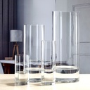 Fugui bamboo glass vase transparent straight tube flower arrangement high cylindrical large living room household factory direct supply