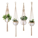 Gardening Greening Flower Pot Hemp Rope Hand-woven Hemp Rope Net Bag Hanging Basket Plant Lanyard Combination Set