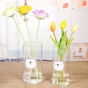 Nordic Straight Vase Simple Transparent Glass Vase Home Flowers Hydroponic Decoration Living Room Glass Vase Ornaments