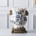 Factory Chinese Style Blue and White Ice Crack Ceramic Vase Creative Home Decoration Decorations European Style Vase