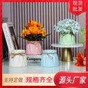 Factory artificial flower decorative flower pot PP material environmental protection material personality waist plastic flower pot desktop pot