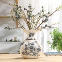 Creative Chinese Style Ceramic Vase Vintage Blue and white Porcelain Bottle Household Living Room Decoration Flower-arranging Porcelain American Style Ornaments