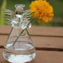 Transparent Angel Vase Crystal Glass Vase Flower Arrangement Utensils Hydroponic Container Home Decorations