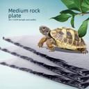 Nomo 30*15cm tortoise board slate climbing pet reptile tortoise eating tray bowl moisturizing insulation milled rock plate