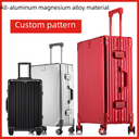 German all-aluminum magnesium alloy trolley case high-grade universal wheel metal luggage 26 inch men's and women's password boarding bags