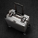 18-inch aluminum frame pull rod luggage can be boarded on the plane 20 with the plane free shipping business password horizontal square