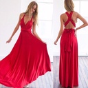 Summer Fashion Sexy Backless Neck Beach Bridesmaid Large Swing Dress Long Skirt Multi-style Dress 22 Color