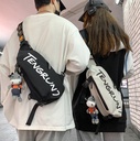 Men's Bag Fashion Crossbody Bag Boys Backpack Niche Sports Casual Bag Women's Shoulder Bag Distinctive Japanese Style Chest Bag