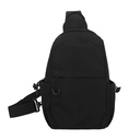 Men's Casual Outdoor Crossbody Bag Simple Korean Style Chest Bag Waterproof Fabric Solid Color Design Small Bag