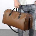 Brown Business Soft Handle Medium Solid Color Car Stitch Storage Bag Zipper Horizontal Square Digging Bag Handbag