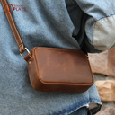 High-end Niche Messenger Bag Men's Full Cowhide Shoulder Bag Men's Bag Genuine Leather Vintage Messenger Bag Messenger Bag for Men