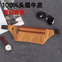 Genuine Leather Men's Waist Bag Multifunctional Mobile Phone Bag Large Capacity Casual Chest Bag Crossbody Bag Lightweight Shoulder Bag
