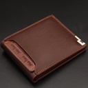MenBense men's wallet short multi-functional fashion casual iron side card wallet factory direct supply