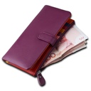 candy color genuine leather women's wallet multi-card card holder multi-card wallet clutch