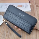 Hand Wallet Women's Long Zipper Wallet Fashionable Retro Large Capacity Mobile Phone Bag Crocodile Pattern Soft Wallet