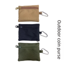 Outdoor Tactical Mini Coin Purse Key Bag Canvas Zipper Sports Storage Bag Small Hanging Bag Card Bag
