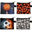 Football Children's Coin Purse Student Portable Card Bag Coin Key Storage Bag Polyester Clutch Bag for Delivery