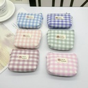 Plaid Coin Purse Hand Wrist Bag Coin Small Wallet Key Bag Student Simple Bag Factory