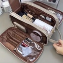 Multi-functional Cosmetic Bag Women's Large Capacity Portable Travel High-level Cosmetic Brush Toiletry Storage Bag