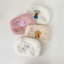 Plush Cosmetic Bag ins Cute Bear Portable Storage Wash Bag Japanese and Korean Girl's Large Capacity Embroidered Bag