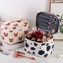 Factory Direct cow cosmetic bag large capacity high-looking portable simple cartoon skin care storage bag wash bag