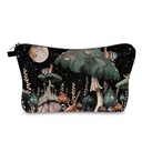 Color Mushroom Cosmetic Bag Digital Printed Pattern Portable Travel Storage Wash Bag
