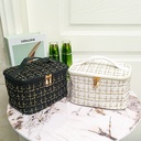 Gold Silk Bag High Color Value Fashion Cosmetic Bag Large Capacity Portable Handbag Cosmetic Storage Bag