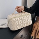 Cosmetic Bag portable high-grade elastic soft pillow bag Internet celebrity zipper partition travel cosmetics storage