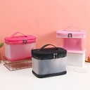 transparent square PVC large capacity waterproof cosmetic bag portable Women's Travel wash bag storage bag handbag