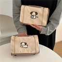 Original Milk Tea Dog High Color Value Cartoon Cosmetic Bag Large Capacity Mesh Detachable Storage Bag Travel Wash Bag