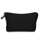 3D Printed Waterproof Cosmetic Bag Classic Black Solid Color Cosmetic Bag Women's Multifunctional Polyester Storage Bag