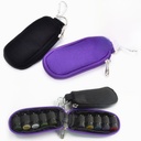 Factory spot 10 grid essential oil storage bag carry key essential oil bag can hold 2ml essential oil bottle two-color spot