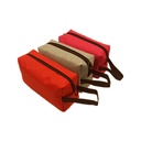 Portable Cosmetic Bag Solid Color Travel Canvas Large Capacity Cosmetic Storage Bag Storage Wash Bag