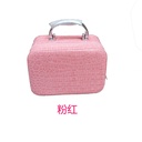 Manufacturers Large Capacity Cosmetic Bag Korean Style Portable Small Cosmetic Case with Mirror Square Solid Color Storage Women's Bag