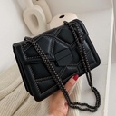 Bag Women's Bag Autumn and Winter Fashionable Simple Crossbody Bag ins Rivet Shoulder Chain Small Square Bag