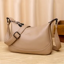 Women's Bag Multi-layer Soft Leather Crossbody Bag Large Capacity Middle-aged Women's Shoulder Bag Simple Casual Small Square Bag