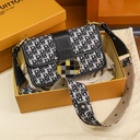 Trendy High-end Fashion All-match Retro Canvas Montaigne Bag Shoulder Crossbody Chain Old Flower Saddle Bag