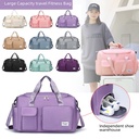 Korean version of large capacity portable fitness bag shoulder independent shoe warehouse yoga travel bag short travel sports bag