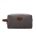 Toiletry bag popular travel clutch waterproof canvas with Crazy Horse leather storage bag vintage cosmetic bag