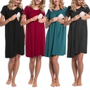 supply popular maternity delivery hospital dress short sleeve hidden open nursing nursing clothes on both sides