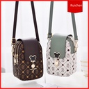 Fashion Printed Stylish Mobile Phone Bag Korean Fashionable All-match Shoulder Bag Mini Crossbody Bag